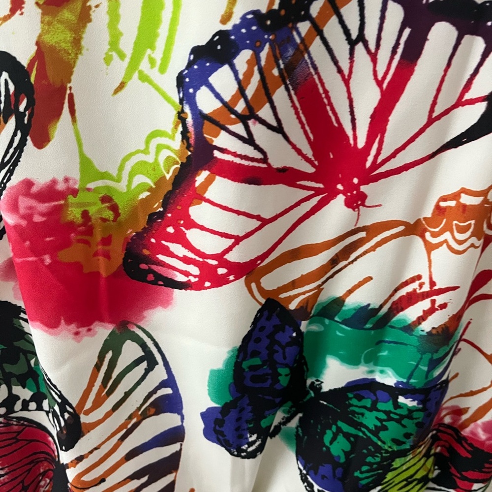 New York & Company Strapless Multicolor Butterfly Dress - Picture 7 of 10